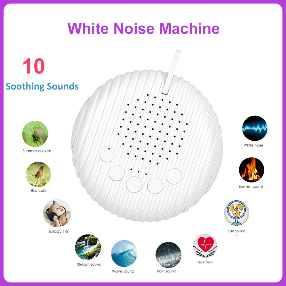 Portable White Noise Sleep Machine with 10 Sounds