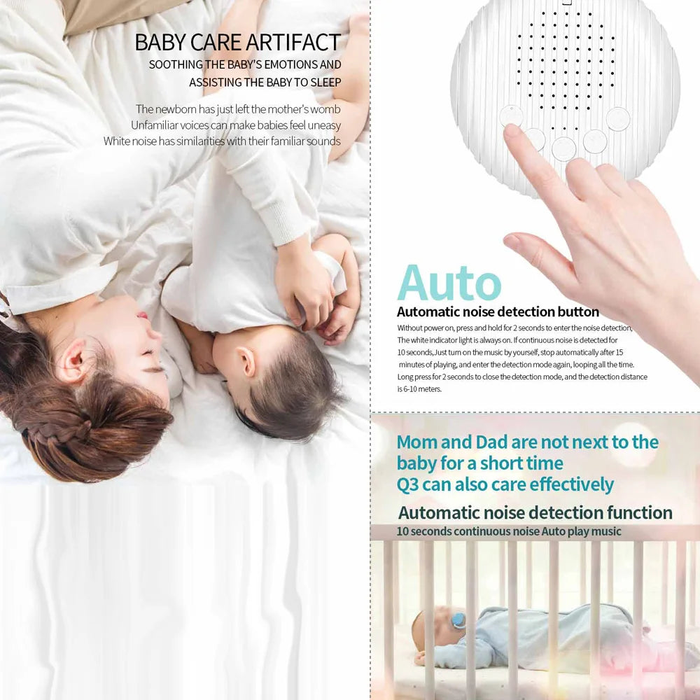 Portable White Noise Sleep Machine with 10 Sounds
