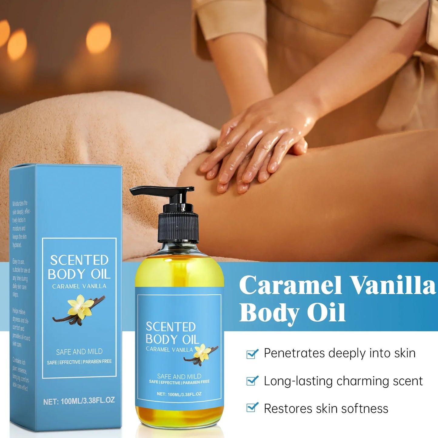 Stress Relief Body Oil with Vanilla