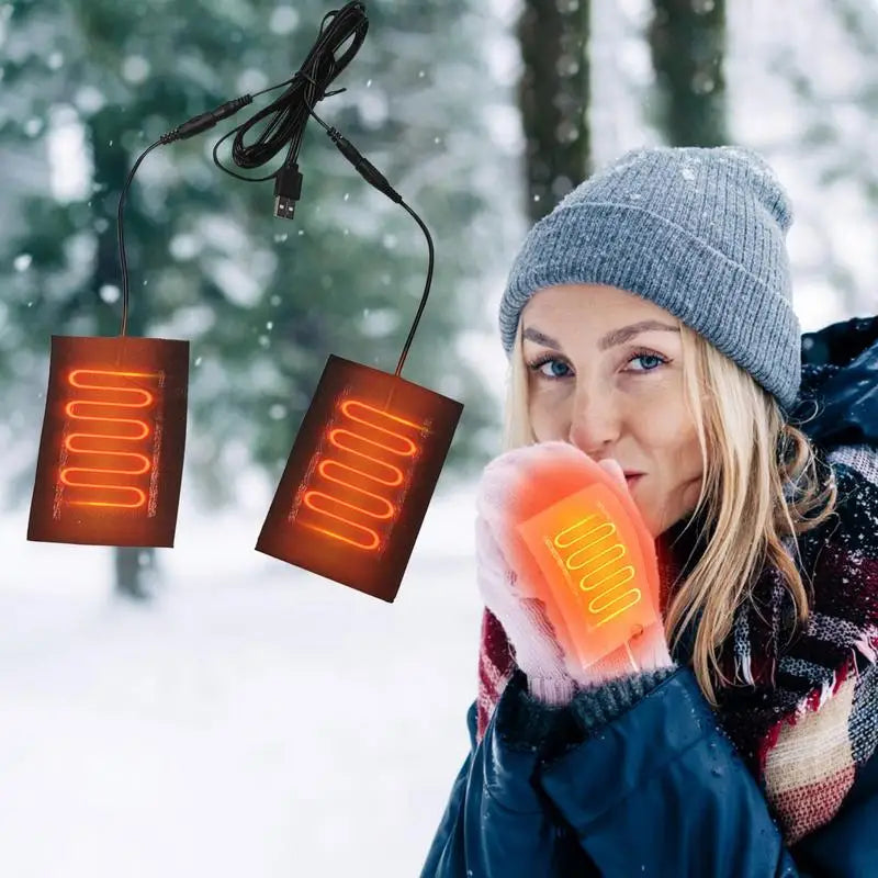 USB Heated Gloves Heating Pad 5V