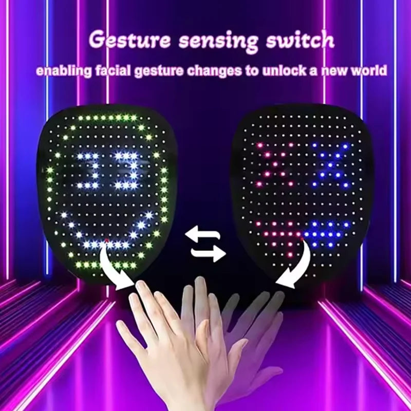 LED Gesture Control Halloween Mask