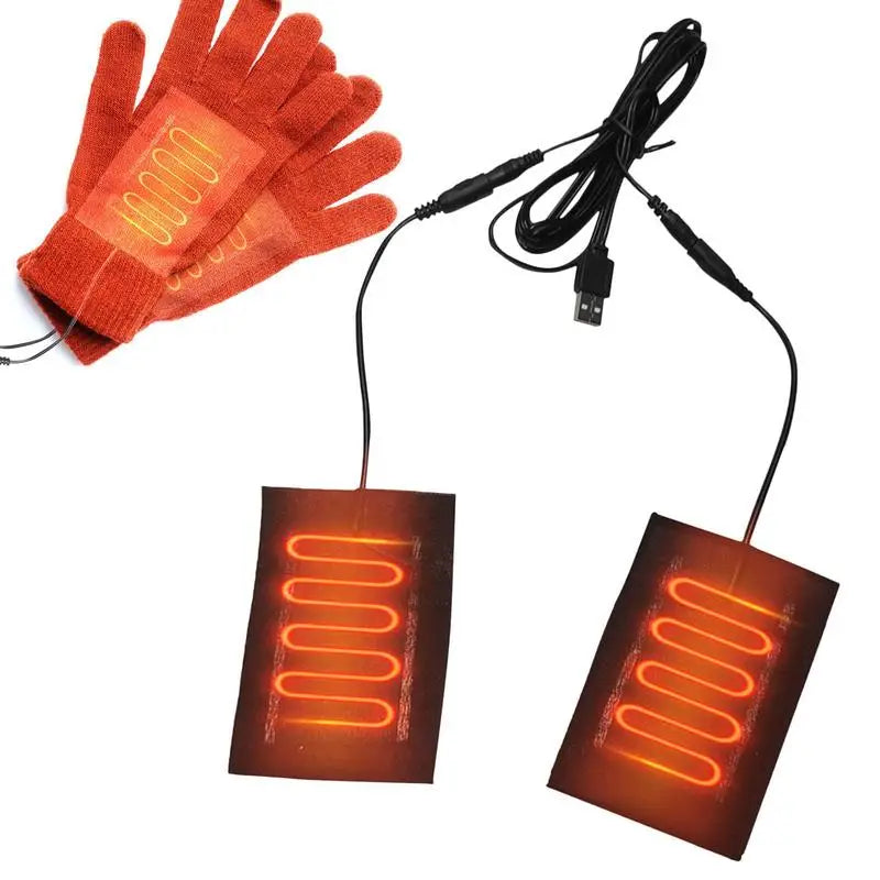 USB Heated Gloves Heating Pad 5V