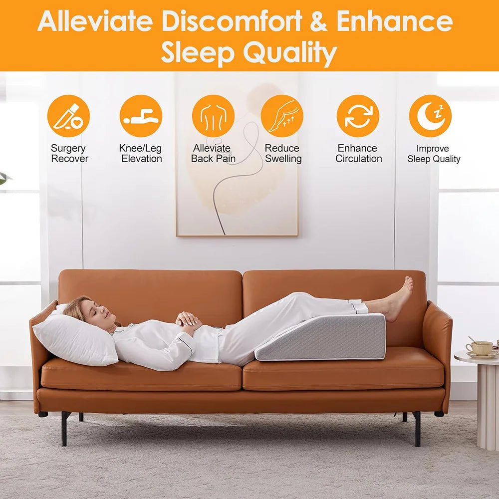 Leg Elevating Wedge Pillow for Sleeping & Rest