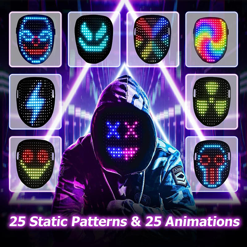 LED Gesture Control Halloween Mask