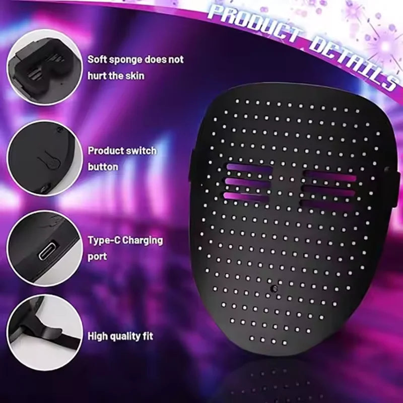 LED Gesture Control Halloween Mask