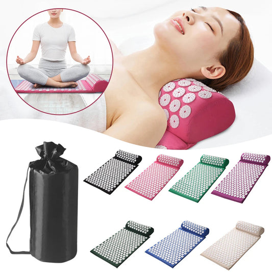 Full Body Acupressure Massage Mat Set with Storage Bag