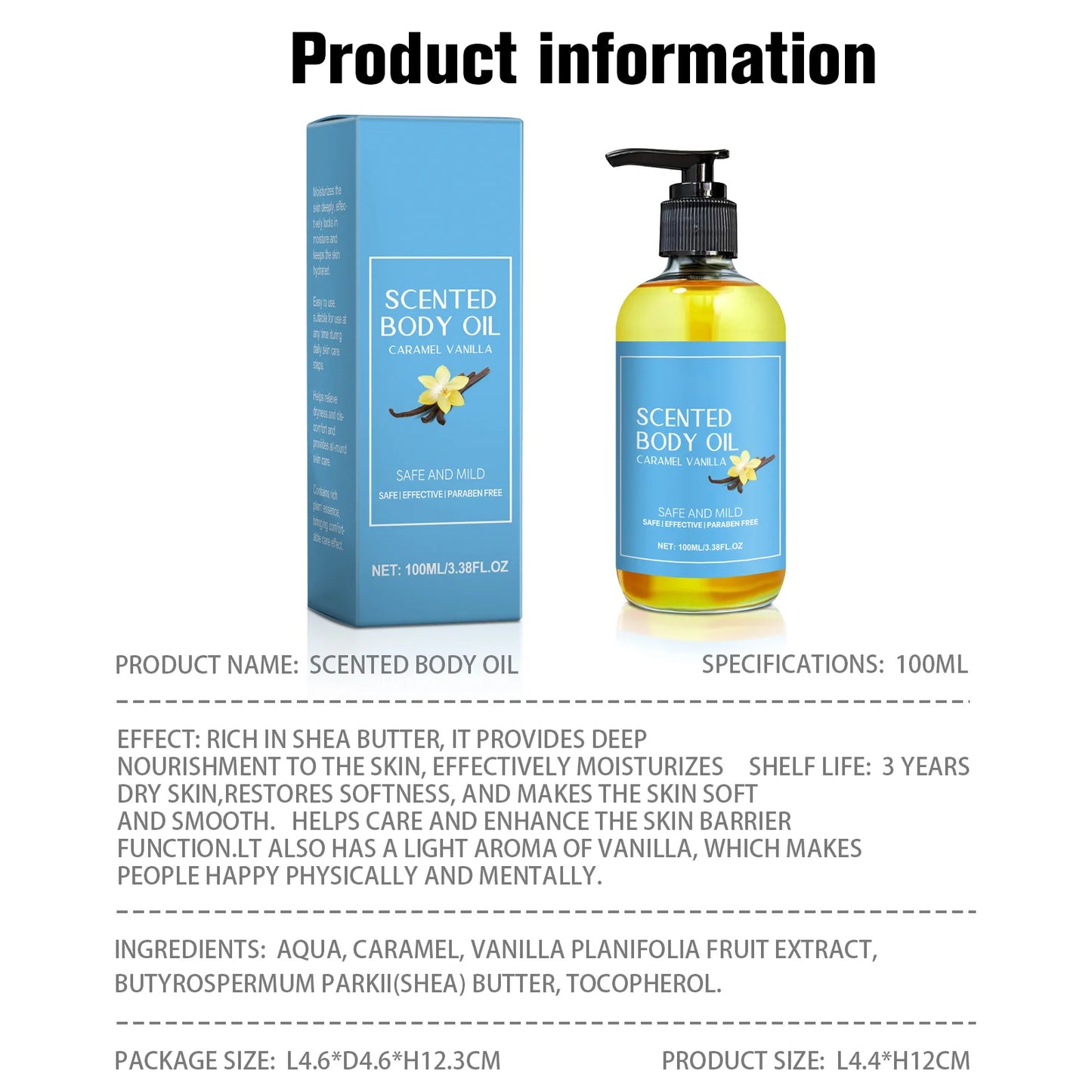 Stress Relief Body Oil with Vanilla