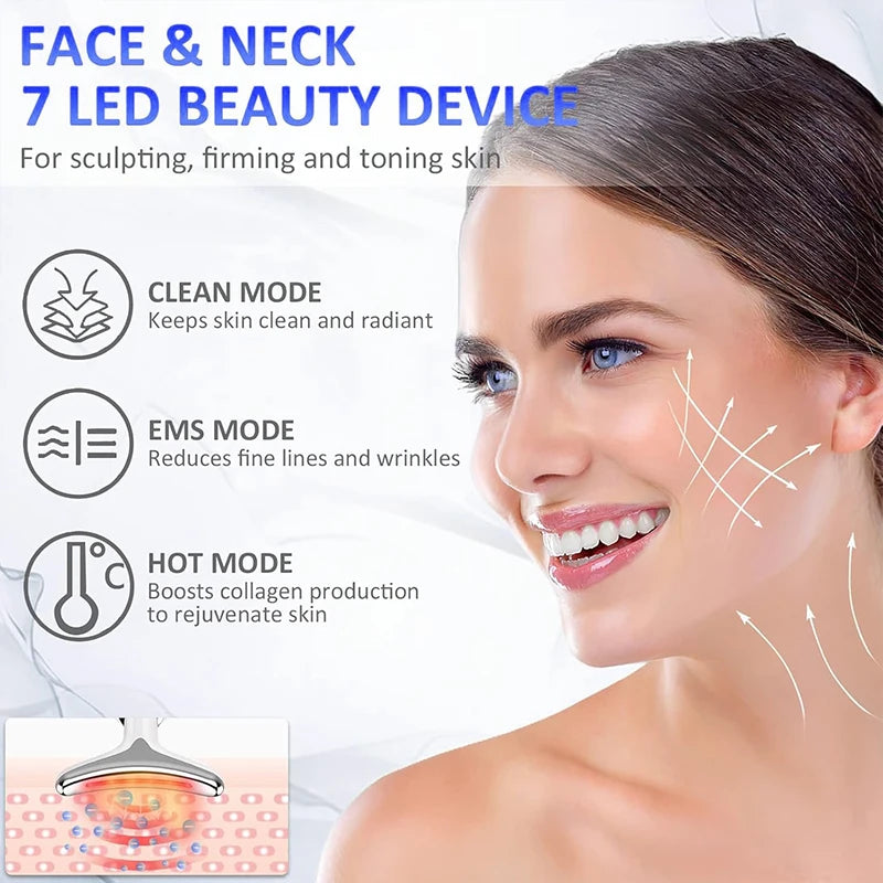 7-Color LED Neck & Face Massager