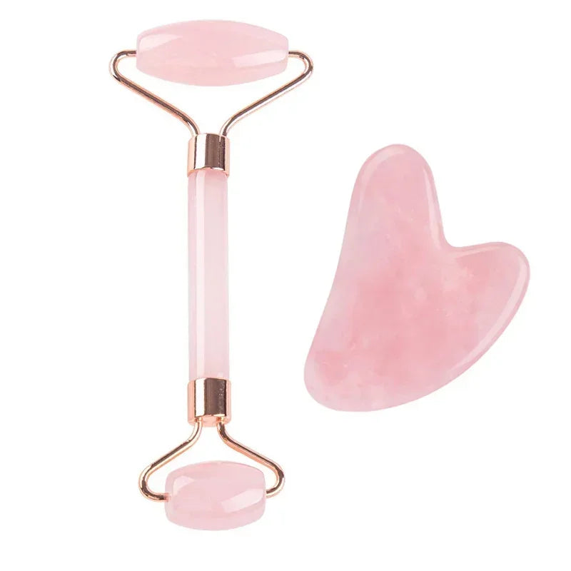 Natural Jade Roller & Gua Sha Set