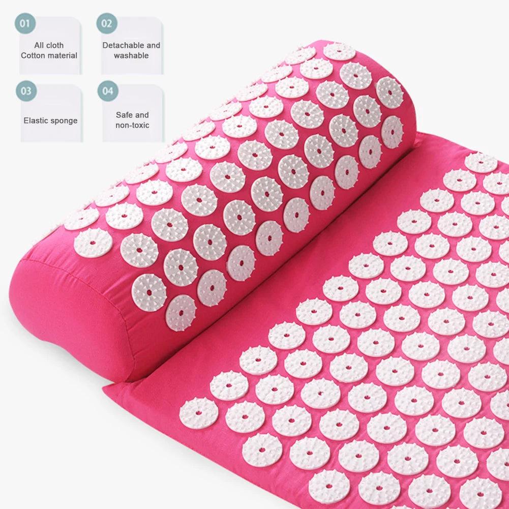 Full Body Acupressure Massage Mat Set with Storage Bag