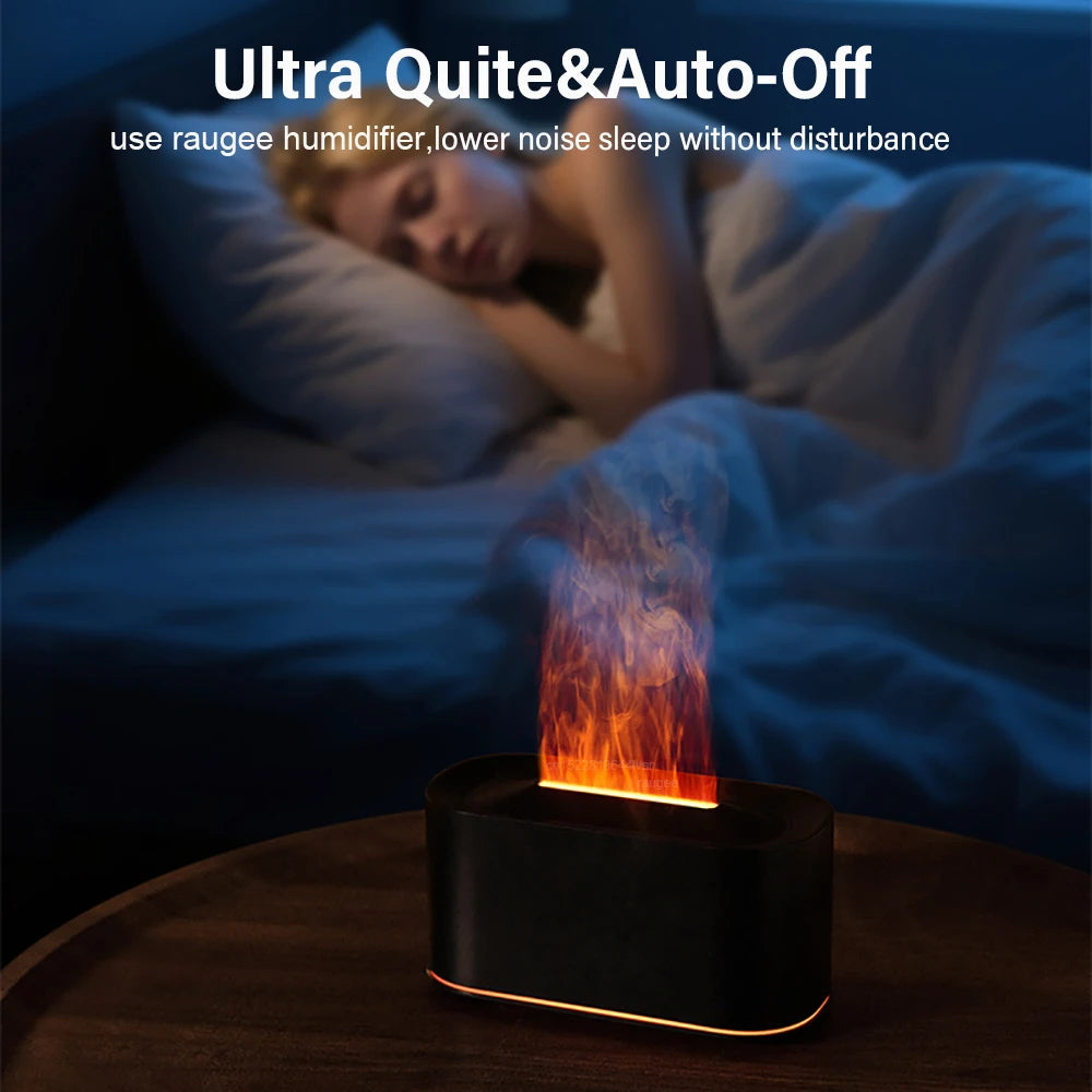 Flame Aroma Humidifier Essential Oil Diffuser with LED Light