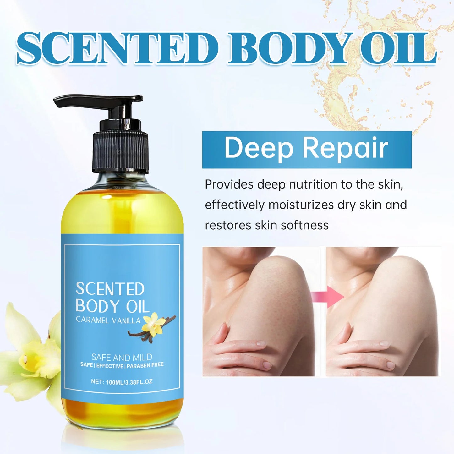 Stress Relief Body Oil with Vanilla