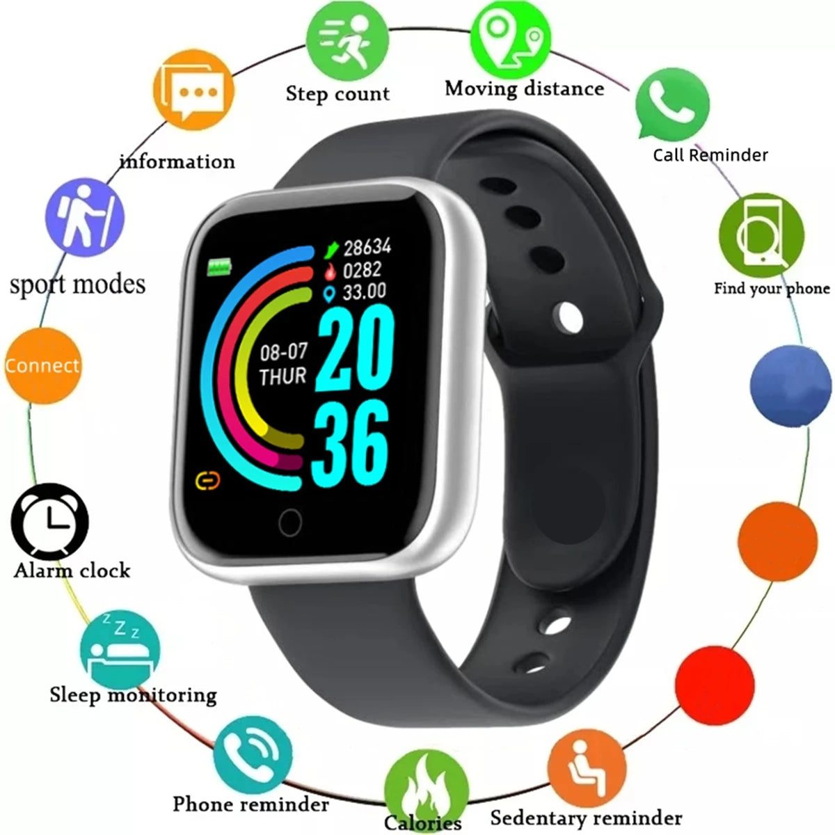 Smart Fitness Watch for Men & Women