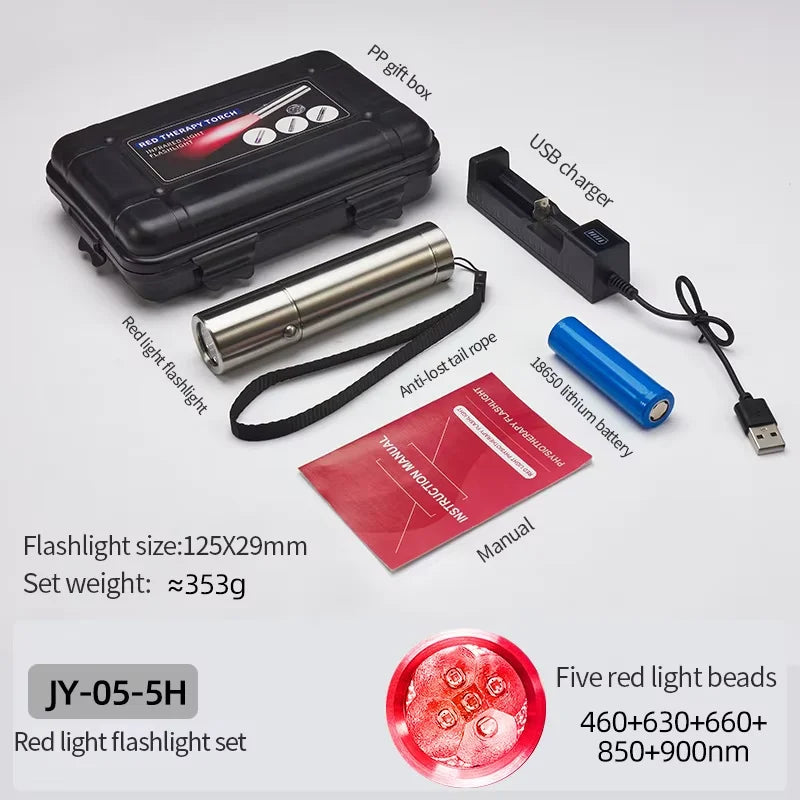 Red Light Therapy Pen 630–900nm
